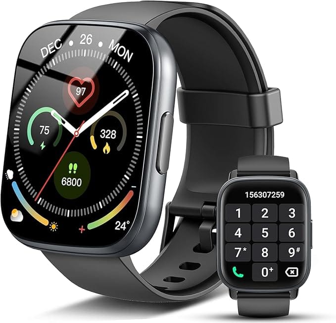 Die Cillso T80 punktet ebenfalls mit einem 1,95-Zoll-HD-Display und Telefonfunktion, bietet jedoch zusätzlich über 200 personalisierbare Zifferblätter