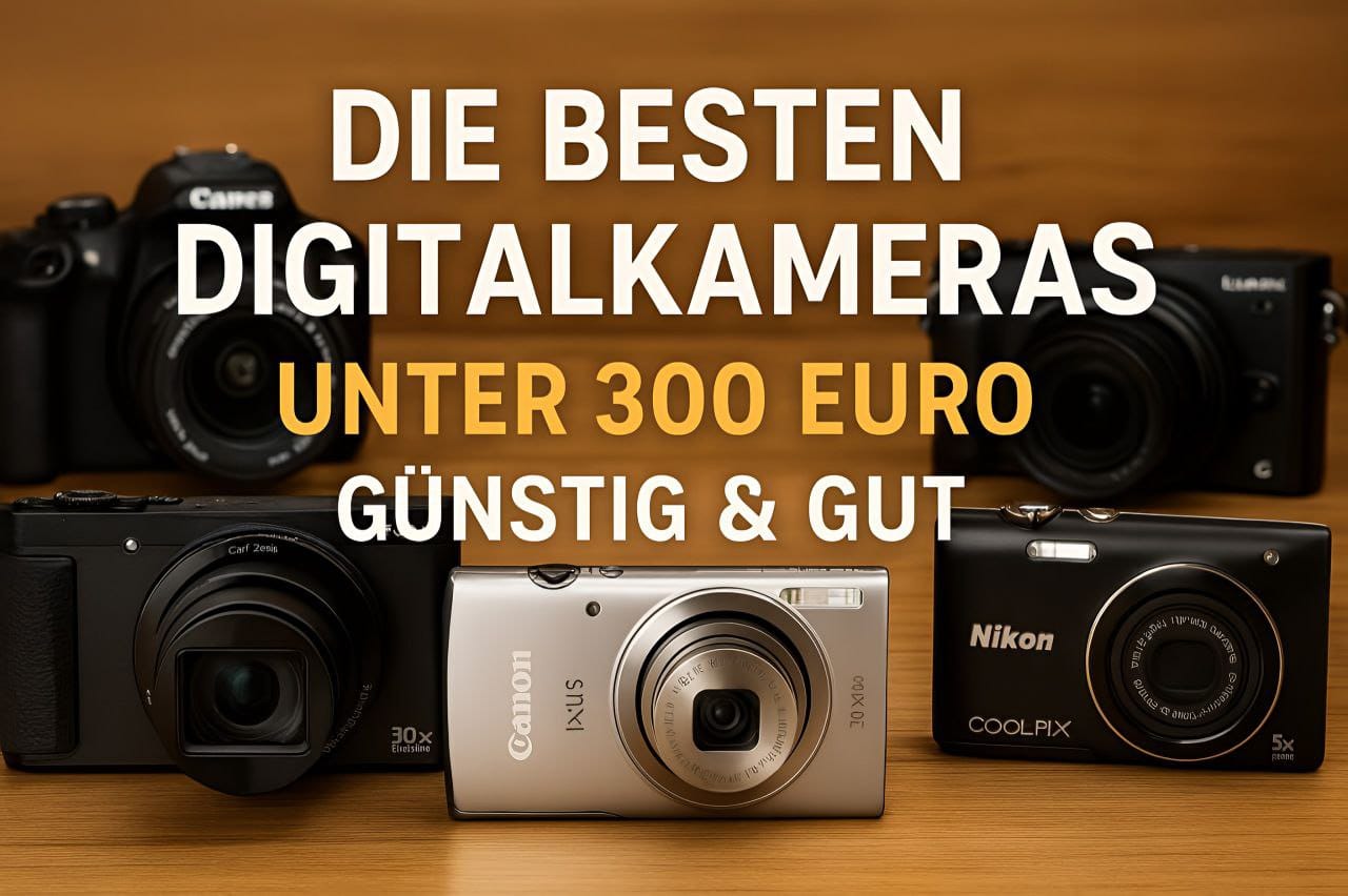 Digitalkameras unter 300 Euro im Vergleich – günstige Modelle mit guter Bildqualität auf einen Blick