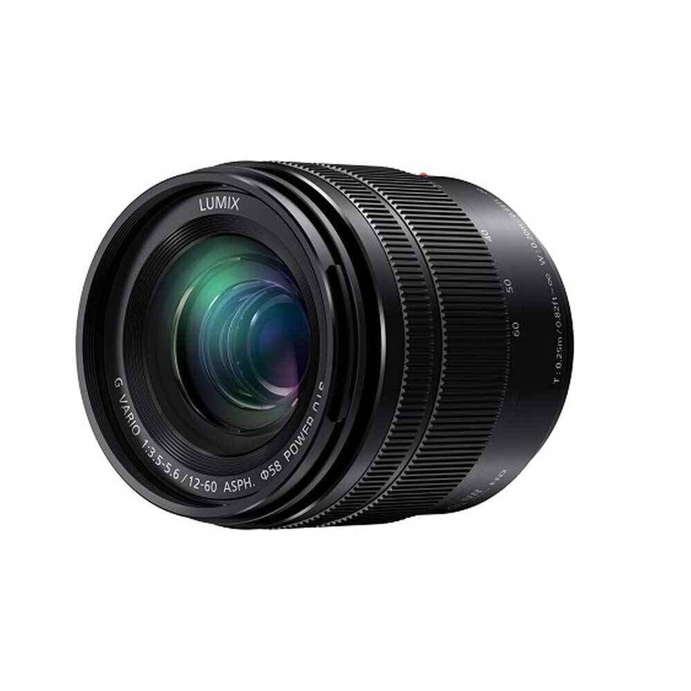 Panasonic H-FS12060E LUMIX G Vario 12-60 mm F3.5-5.6 ASPH. Objektiv (5x Zoom, Power O.I.S. Bildstabilisator, Staub-/ Spritzwasserschutz) schwarz