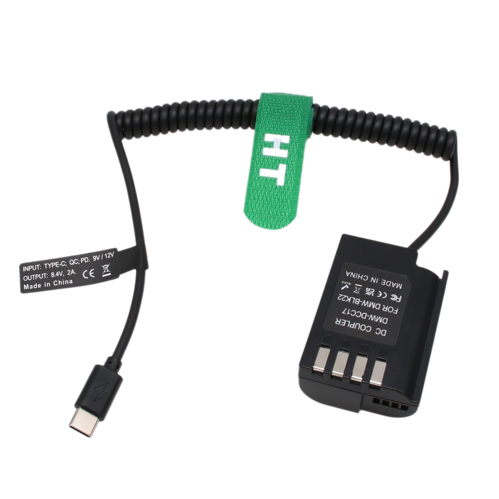 HangTon PD USB C Power für Panasonic Lumix GH6, G9, G9M2, S5, S5 II, S5 IIX, GH5 II, GH5S DSLR-Kamera 9V/12V Typ-C an DMW-BLK22 DCC17 Dummy-Akku